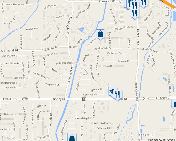 map of restaurants, bars, coffee shops, grocery stores, and more near 7752 Wisbey Court in Memphis