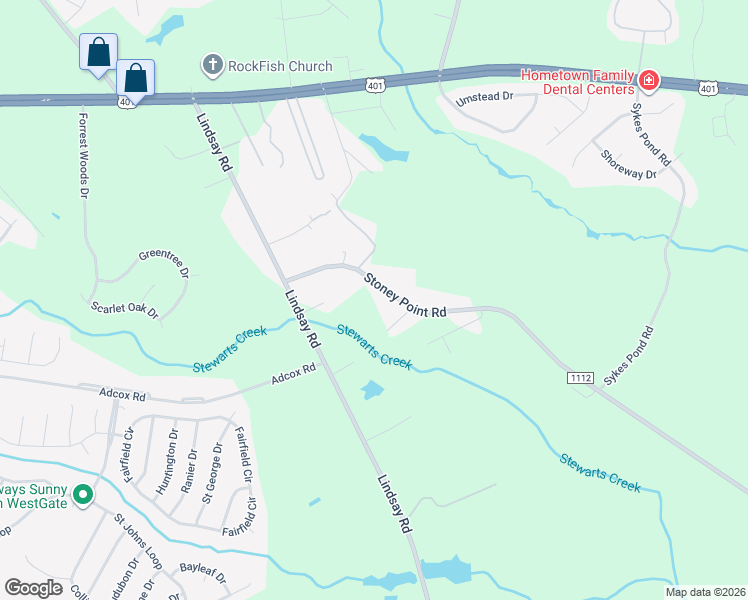 map of restaurants, bars, coffee shops, grocery stores, and more near 338 Stoney Point Road in Fayetteville