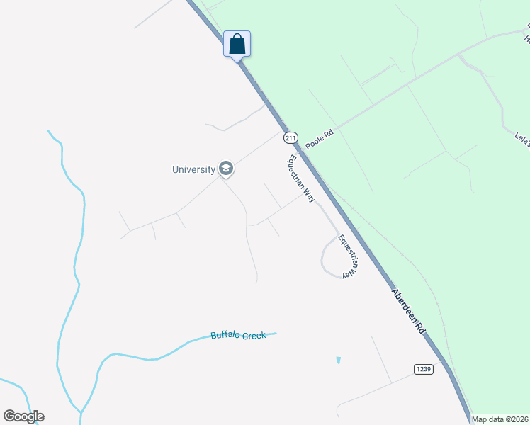 map of restaurants, bars, coffee shops, grocery stores, and more near 258 Home Stretch Lane in Raeford