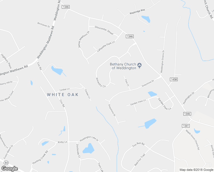 map of restaurants, bars, coffee shops, grocery stores, and more near 5015 Ancestry Circle in Matthews