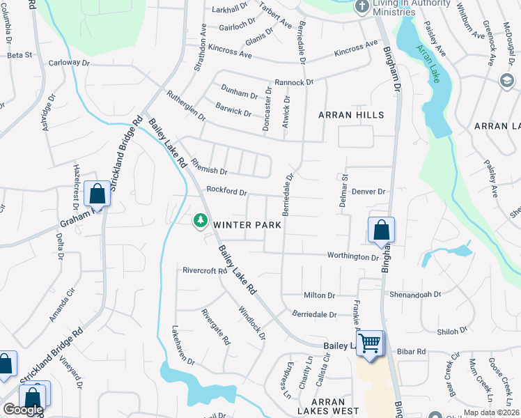 map of restaurants, bars, coffee shops, grocery stores, and more near 1604 Tysor Drive in Fayetteville