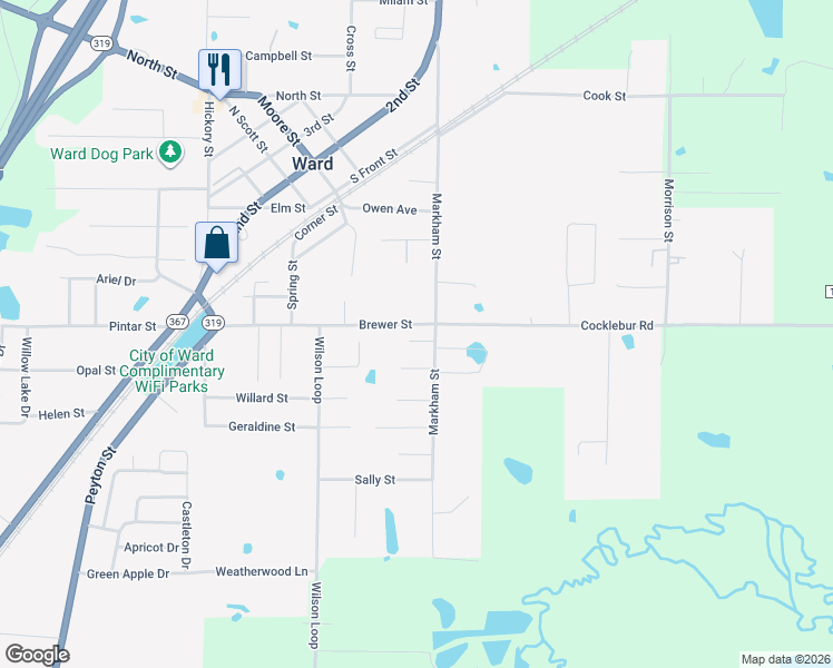 map of restaurants, bars, coffee shops, grocery stores, and more near 14 Kelby Court in Ward