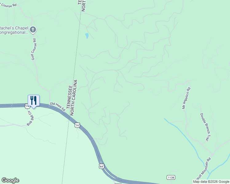 map of restaurants, bars, coffee shops, grocery stores, and more near 199 Noble Mountain Landing in Murphy