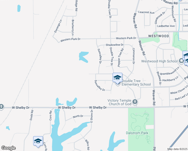 map of restaurants, bars, coffee shops, grocery stores, and more near 1273 Parkrose Road in Memphis