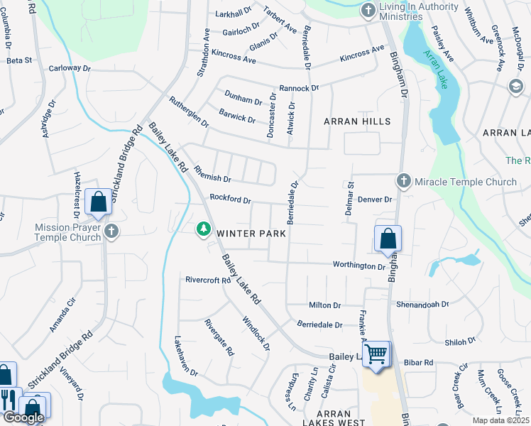 map of restaurants, bars, coffee shops, grocery stores, and more near 1604 Tysor Drive in Fayetteville