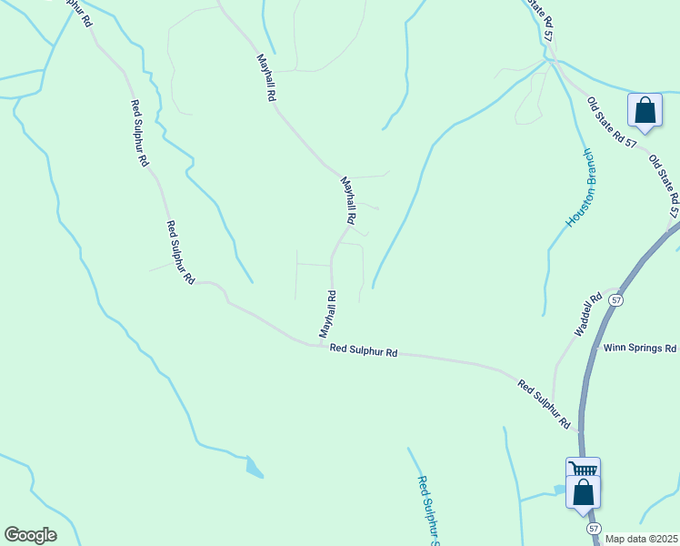 map of restaurants, bars, coffee shops, grocery stores, and more near 1425 Mayhall Road in Counce