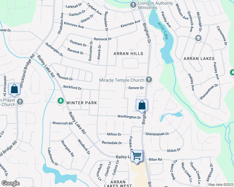 map of restaurants, bars, coffee shops, grocery stores, and more near 6341 Rockford Drive in Fayetteville