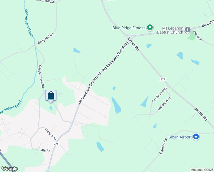 map of restaurants, bars, coffee shops, grocery stores, and more near 412 Mount Lebanon Church Road in Greer