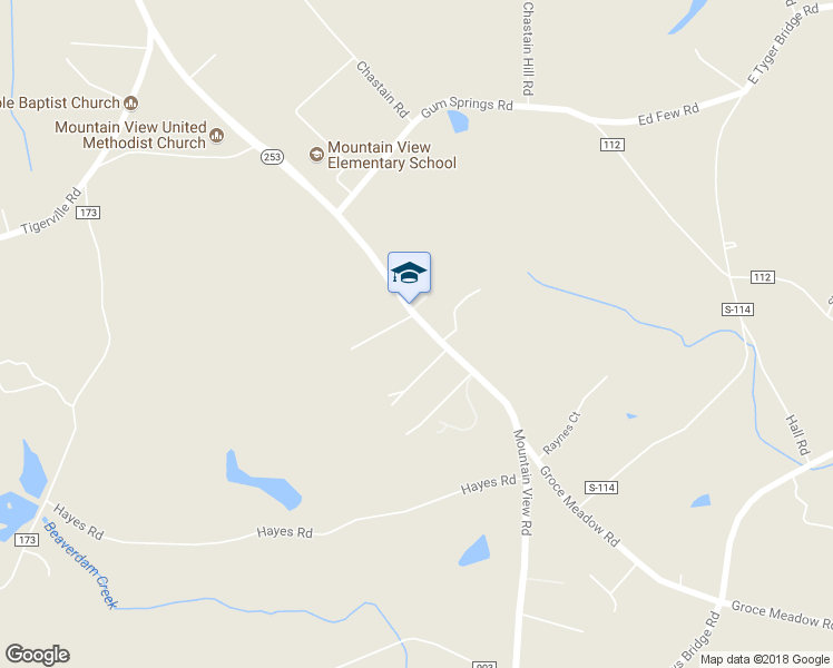 map of restaurants, bars, coffee shops, grocery stores, and more near 6025 Mountain View Road in Taylors