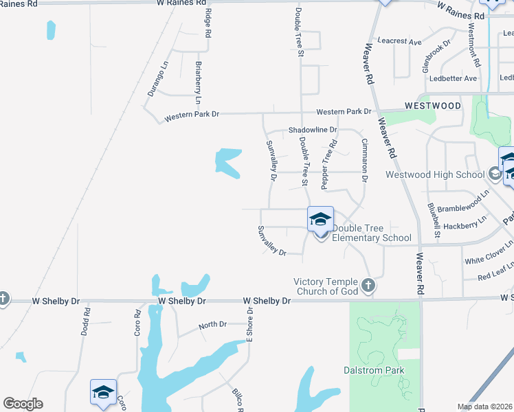 map of restaurants, bars, coffee shops, grocery stores, and more near 1273 Parkrose Avenue in Memphis