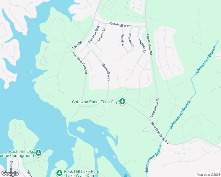 map of restaurants, bars, coffee shops, grocery stores, and more near 2138 Bluebell Way in Fort Mill