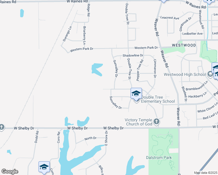 map of restaurants, bars, coffee shops, grocery stores, and more near 1273 Parkrose Avenue in Memphis