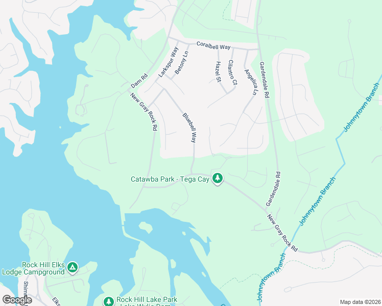 map of restaurants, bars, coffee shops, grocery stores, and more near 2138 Bluebell Way in Fort Mill