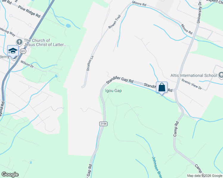 map of restaurants, bars, coffee shops, grocery stores, and more near 2510 Alpine Bluff Trail in Ooltewah