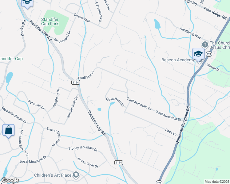 map of restaurants, bars, coffee shops, grocery stores, and more near 2513 Quail Nest Circle in Chattanooga