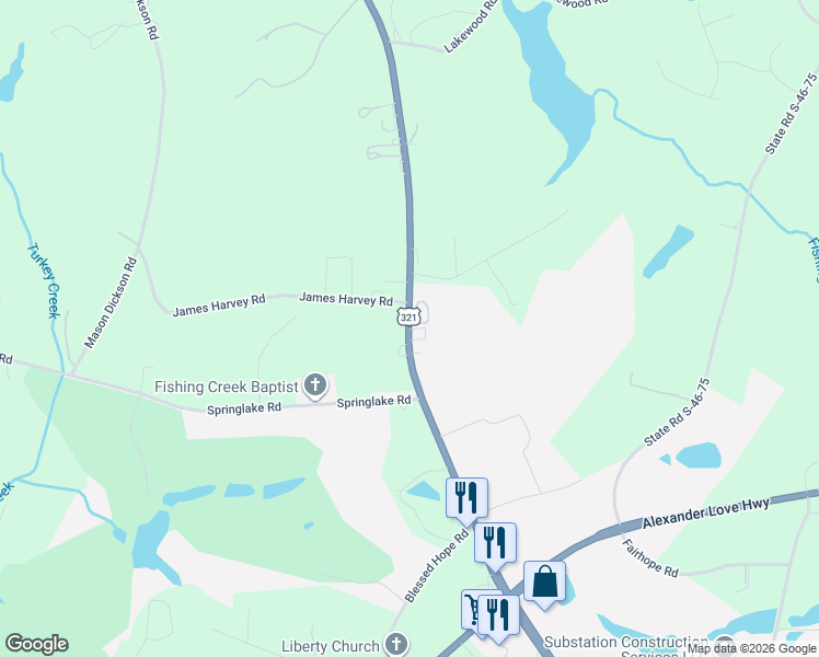 map of restaurants, bars, coffee shops, grocery stores, and more near 1510 Filbert Highway in York