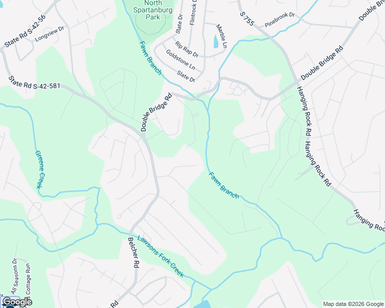 map of restaurants, bars, coffee shops, grocery stores, and more near 166 Double Bridge Road in Boiling Springs