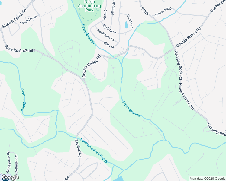 map of restaurants, bars, coffee shops, grocery stores, and more near 166 Double Bridge Road in Boiling Springs
