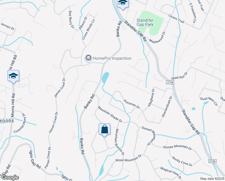 map of restaurants, bars, coffee shops, grocery stores, and more near 9002 Oak Haven Lane in Chattanooga