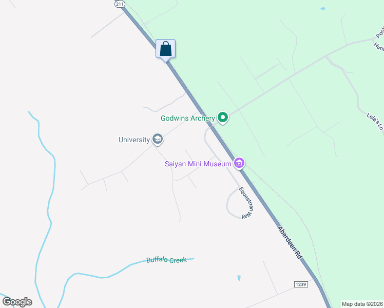 map of restaurants, bars, coffee shops, grocery stores, and more near 209 Equestrian Way in Raeford