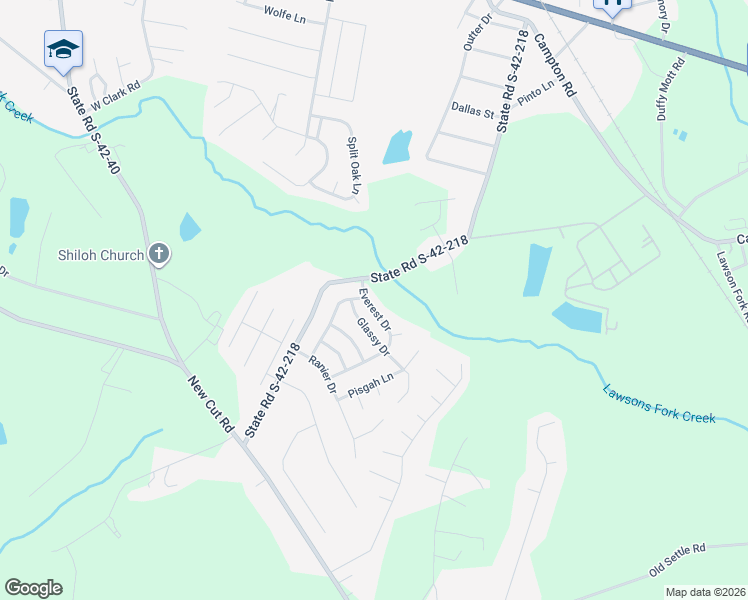 map of restaurants, bars, coffee shops, grocery stores, and more near 101 Everest Drive in Inman