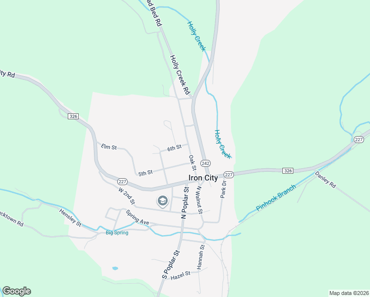 map of restaurants, bars, coffee shops, grocery stores, and more near 46 6th Street in Iron City