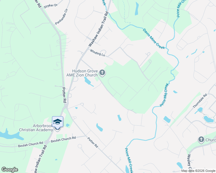 map of restaurants, bars, coffee shops, grocery stores, and more near 1114 Anniston Place in Indian Trail
