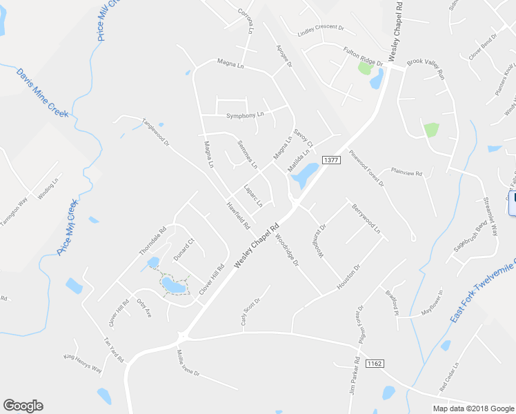 map of restaurants, bars, coffee shops, grocery stores, and more near 1003 Laparc Lane in Indian Trail