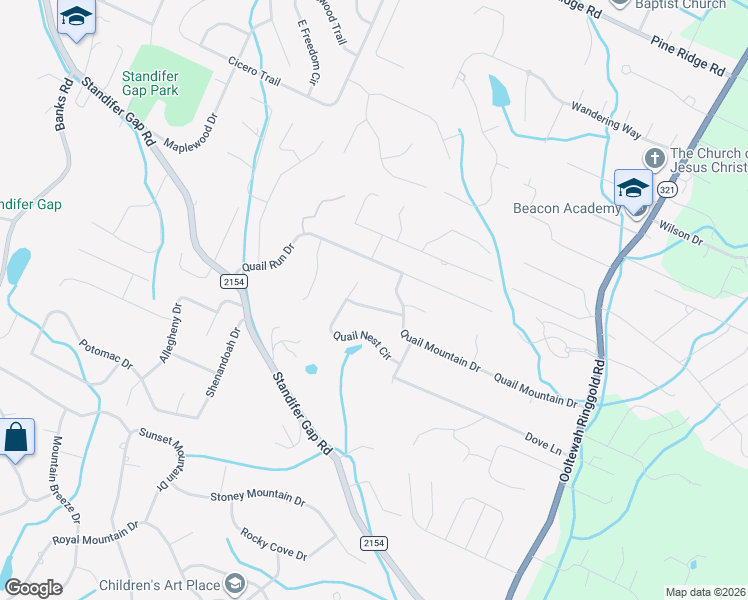 map of restaurants, bars, coffee shops, grocery stores, and more near 2513 Quail Nest Cir in Chattanooga