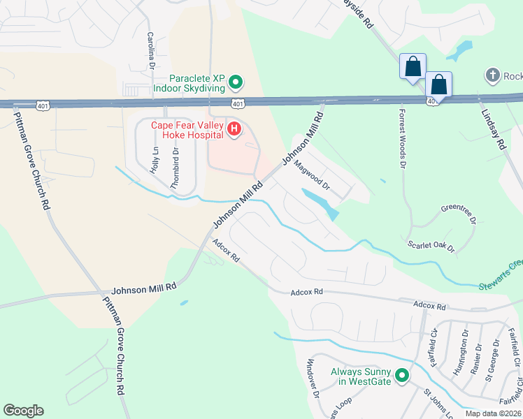 map of restaurants, bars, coffee shops, grocery stores, and more near 175 Tidworth Court in Raeford