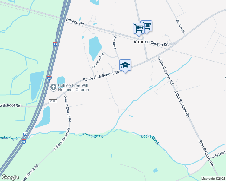 map of restaurants, bars, coffee shops, grocery stores, and more near 513 Cecil Street in Fayetteville