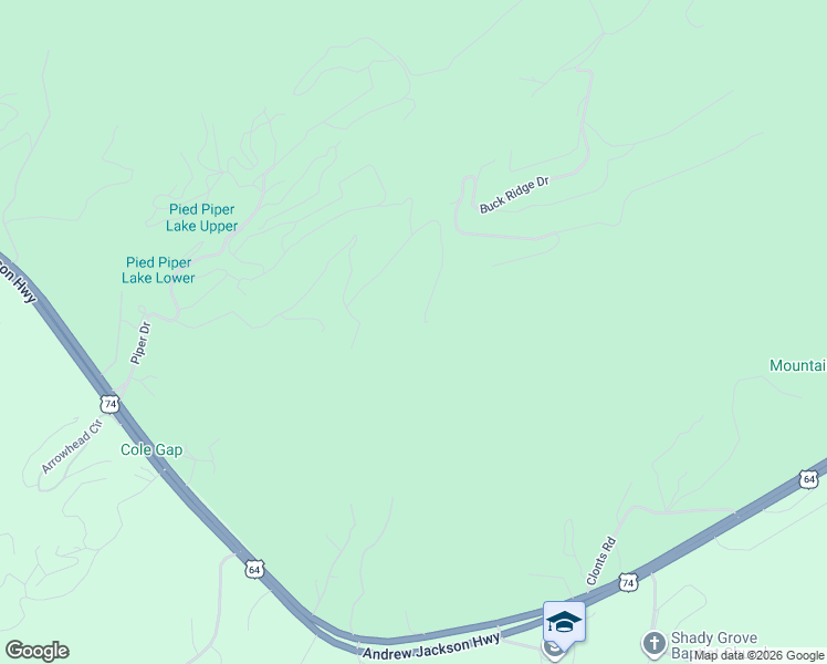 map of restaurants, bars, coffee shops, grocery stores, and more near 310 Treehouse Trail in Murphy