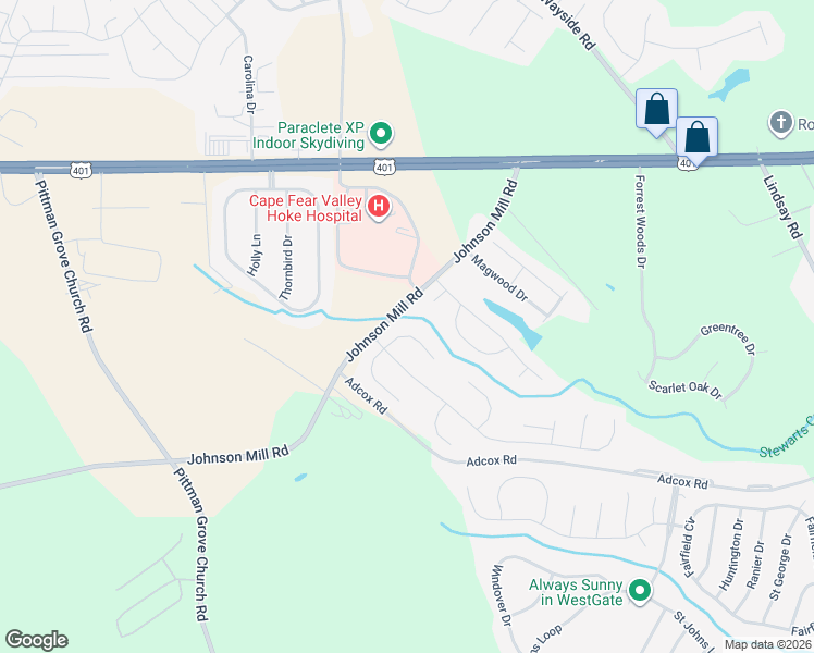 map of restaurants, bars, coffee shops, grocery stores, and more near 175 Tidworth Court in Raeford
