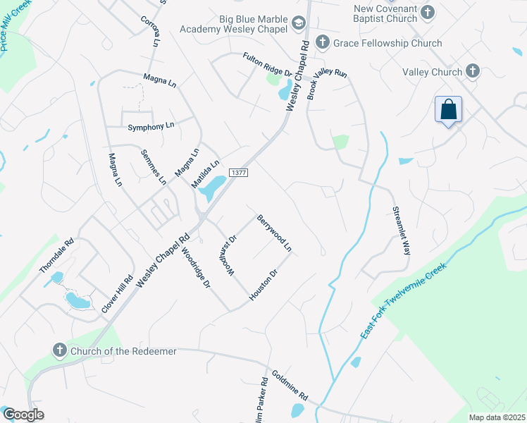 map of restaurants, bars, coffee shops, grocery stores, and more near 5501 Berrywood Lane in Monroe