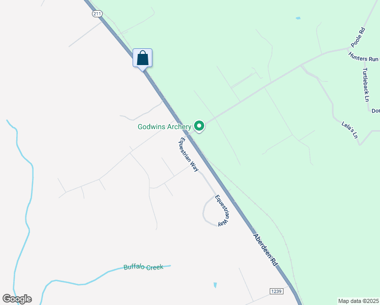 map of restaurants, bars, coffee shops, grocery stores, and more near 209 Equestrian Way in Raeford