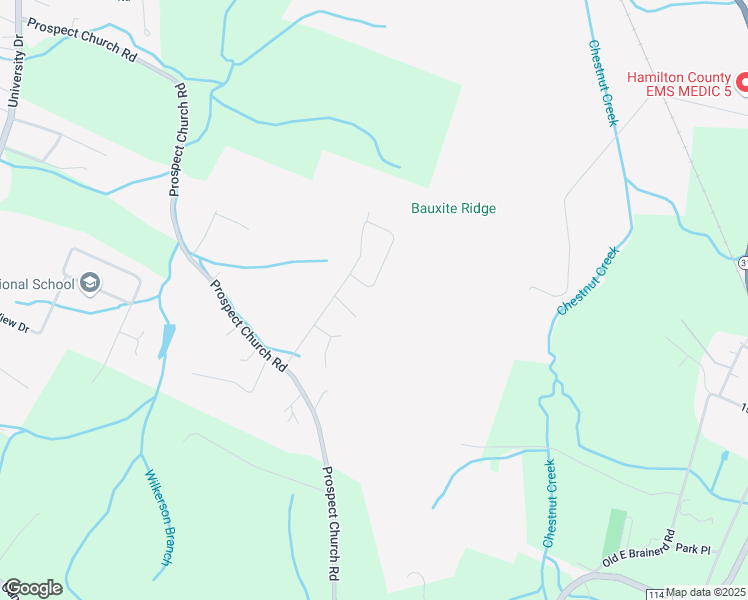 map of restaurants, bars, coffee shops, grocery stores, and more near 10708 Lonnie Lane in Collegedale