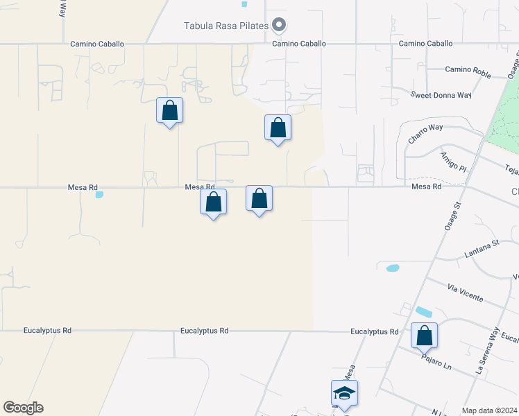 map of restaurants, bars, coffee shops, grocery stores, and more near 885 Mesa Road in Nipomo