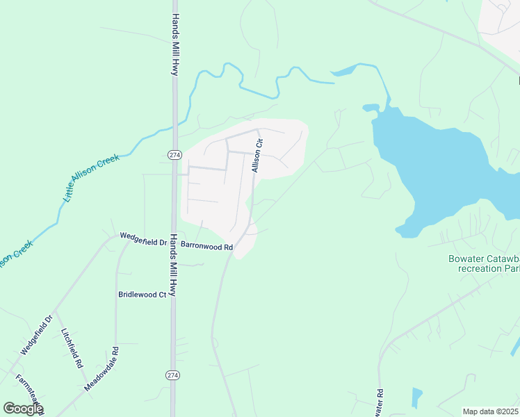 map of restaurants, bars, coffee shops, grocery stores, and more near 1826 Allison Circle in Rock Hill
