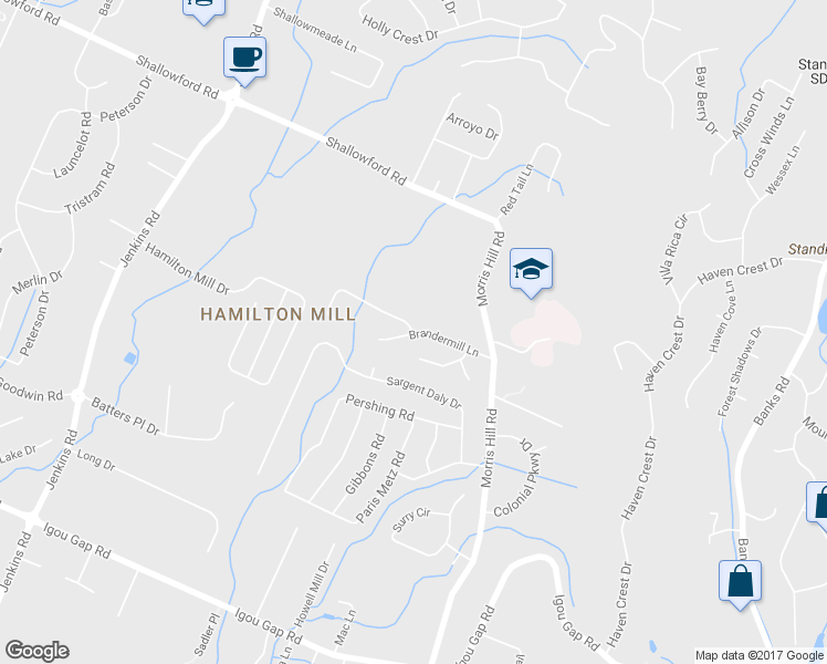 map of restaurants, bars, coffee shops, grocery stores, and more near 9329 Grinder Creek Place in Chattanooga