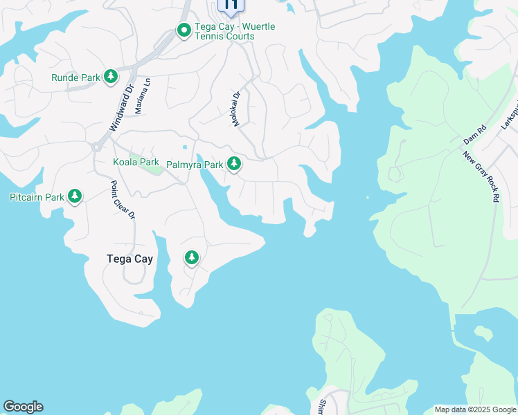 map of restaurants, bars, coffee shops, grocery stores, and more near 1067 Woodlake Lane in Fort Mill
