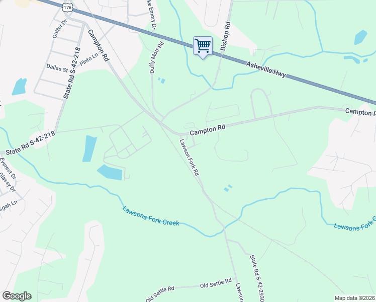 map of restaurants, bars, coffee shops, grocery stores, and more near 204 Colleen Court in Inman