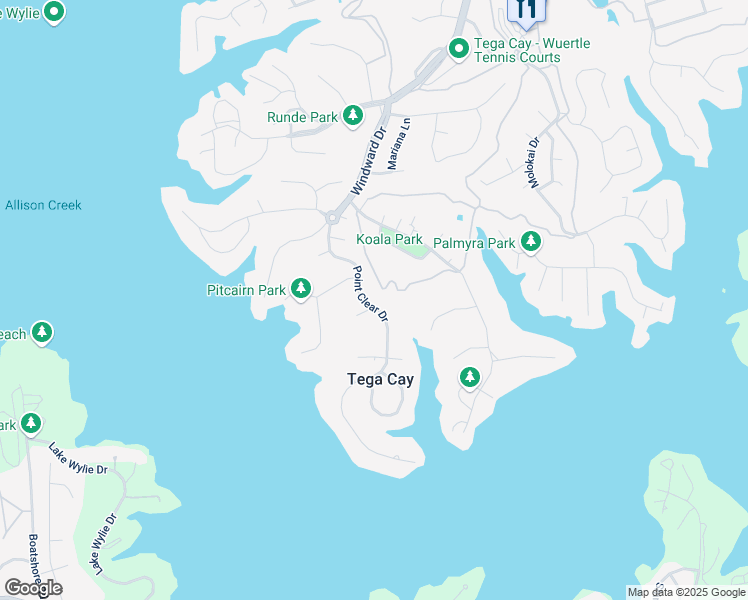 map of restaurants, bars, coffee shops, grocery stores, and more near 3092 Point Clear Drive in Fort Mill