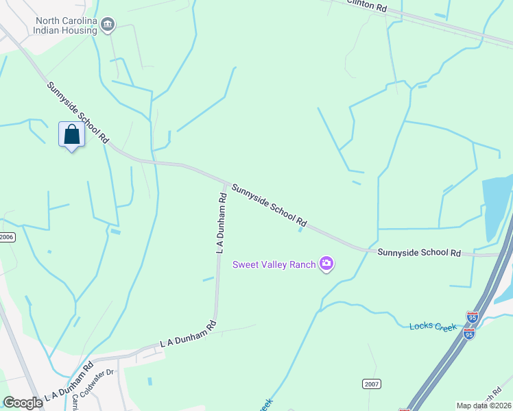 map of restaurants, bars, coffee shops, grocery stores, and more near 2870 Sunnyside School Road in Fayetteville