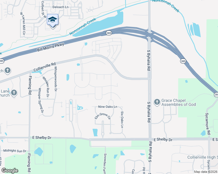 map of restaurants, bars, coffee shops, grocery stores, and more near 867 Cypress Pond Dr in Collierville