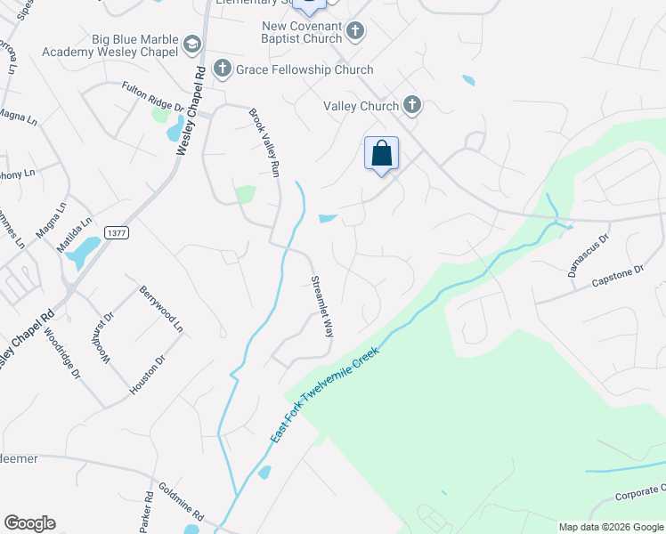 map of restaurants, bars, coffee shops, grocery stores, and more near 2003 Streamlet Way in Monroe