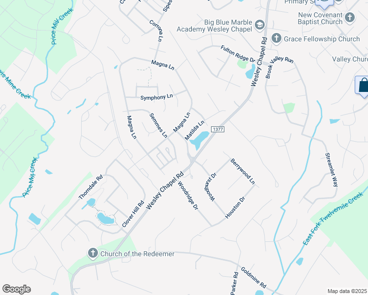 map of restaurants, bars, coffee shops, grocery stores, and more near 2005 Taylor Glenn Lane in Indian Trail
