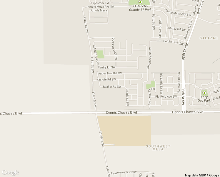 map of restaurants, bars, coffee shops, grocery stores, and more near 10731 Beaker Road Southwest in Albuquerque