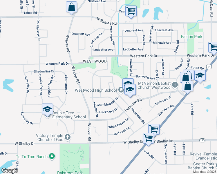 map of restaurants, bars, coffee shops, grocery stores, and more near 4404 Westmont Road in Memphis