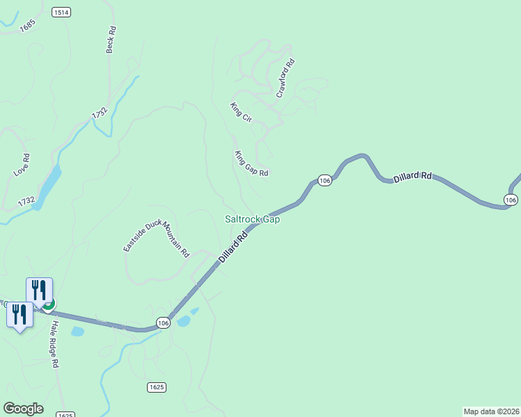 map of restaurants, bars, coffee shops, grocery stores, and more near 197 E View Rd in Highlands