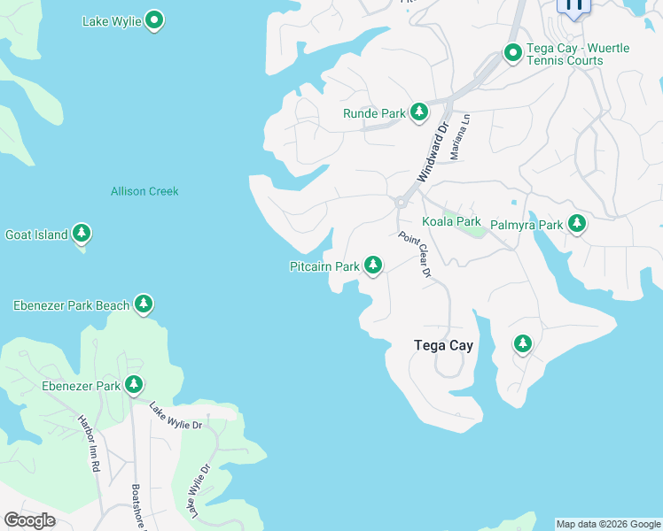 map of restaurants, bars, coffee shops, grocery stores, and more near 4019 Windward Drive in Fort Mill